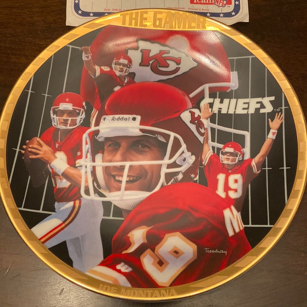 Joe Montana chiefs plate